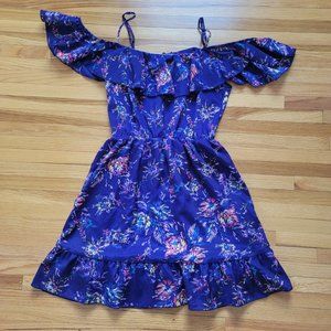 peppermint | purple a-line dress | size M